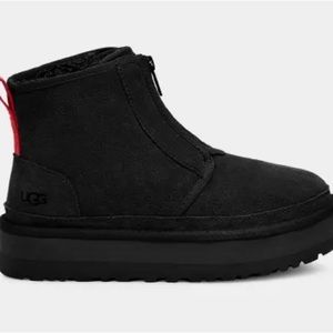 NEW UGG Women Neumel Platform Zip Black Suede Upper - Size 10 1122677